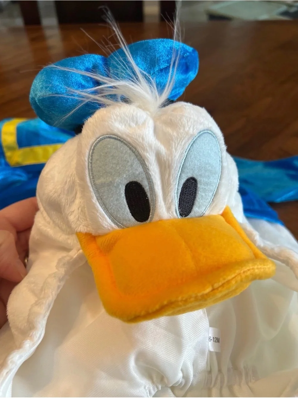 Disney Store Donald Duck Costume 6-12 Months Body, Gloves, Head- Squeaking Beak!